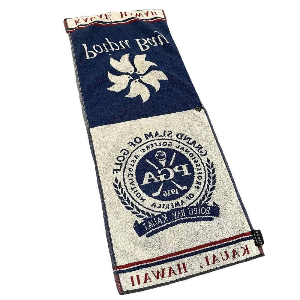 PGA of America Grand Slam Golf  Towel POIPU Bay KAUAI Hawaii 90s Y2K Collectable